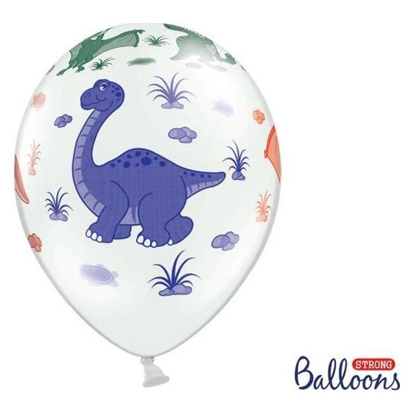 Party Deco Balon Dinozaury, mix, 30 cm, 6 szt. uniwersalny