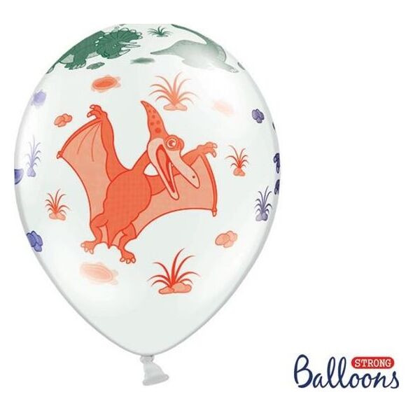 Party Deco Balon Dinozaury, mix, 30 cm, 6 szt. uniwersalny