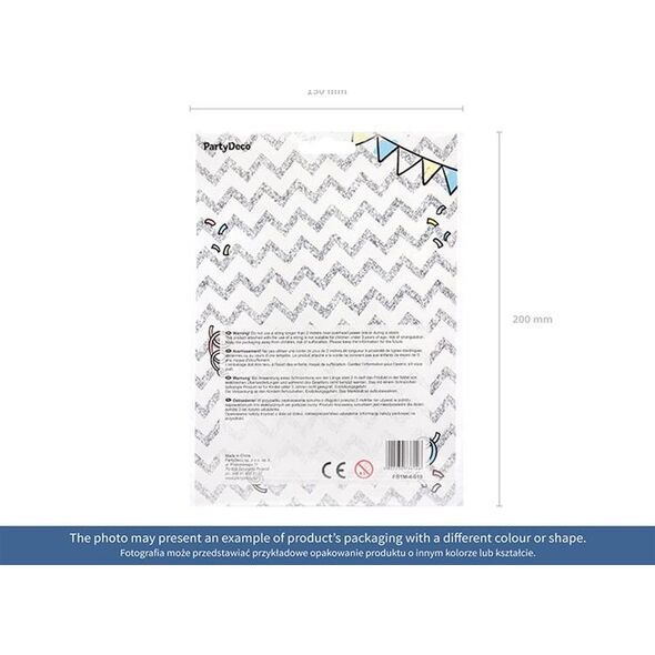 Party Deco Balon foliowy Cyfra "6", 86cm, srebrny uniwersalny