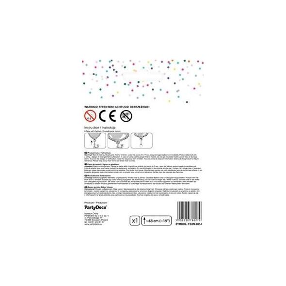 Party Deco Balon foliowy Gwiazdka, jasny różowy, 48cm uniwersalny