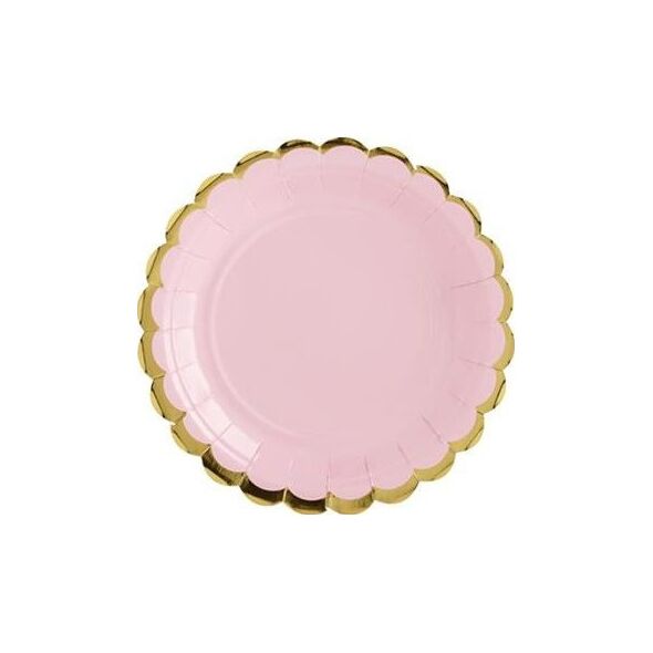 Party Deco talerzyki Yummy, jasny róż, 18 cm, 6 sztuk uniwersalny (33392)