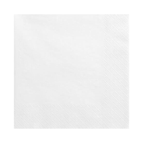 Party Deco Serwetki papierowe, białe, 33x33 cm., 20 szt. uniwersalny