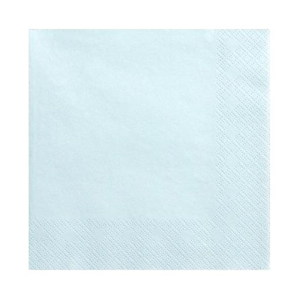 Party Deco Serwetki papierowe, jasny błękit, 33x33 cm., 20 szt. uniwersalny