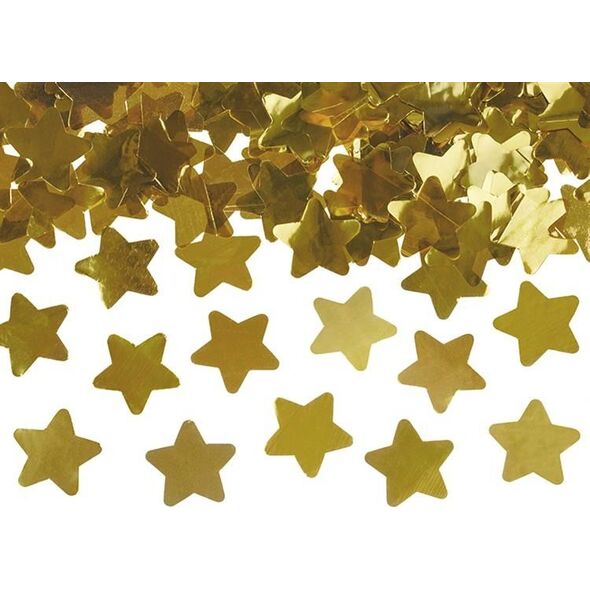 Party Deco Tuba strzelająca konfetti, złote gwiazdki, 60 cm uniwersalny