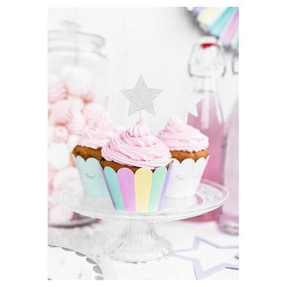 Party Deco Topper Gwiazdki, 11,5 cm, 6 szt. uniwersalny