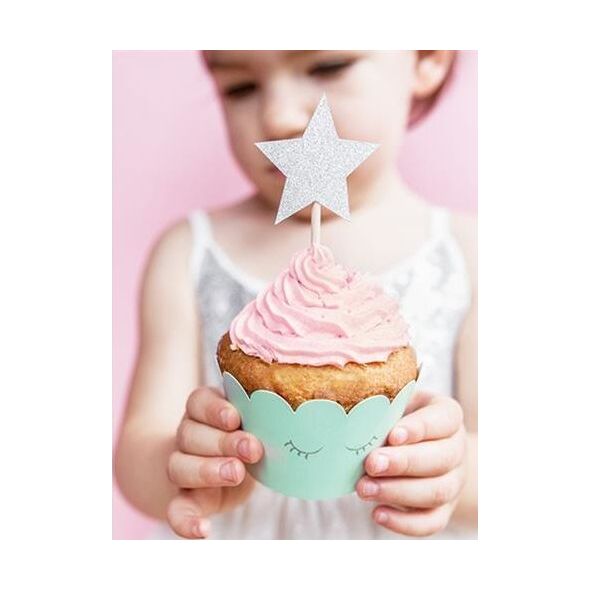 Party Deco Topper Gwiazdki, 11,5 cm, 6 szt. uniwersalny