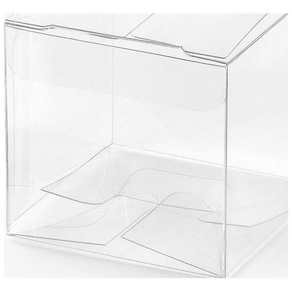 Party Deco Pudełeczka kwadratowe, transparentne, 5x5x5 cm, 10 szt. uniwersalny
