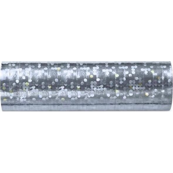 Party Deco Serpentyny holograficzne, srebrne, 3,8m, 18 szt. uniwersalny