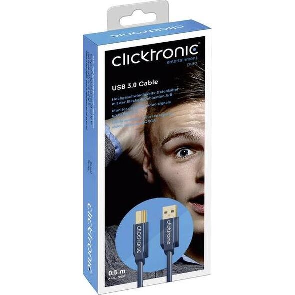 Kabel USB Clicktronic USB-A - 1.8 m Granatowy (JAB-1404730)