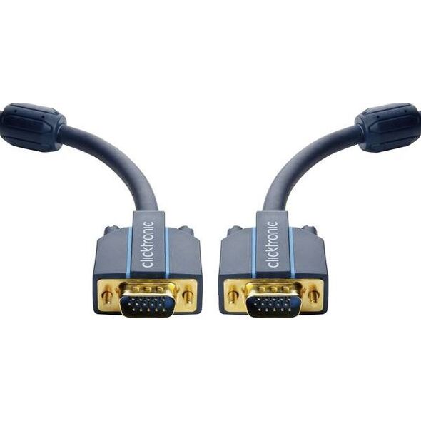 Kabel Clicktronic D-Sub (VGA) - D-Sub (VGA) 3m granatowy (JAB-1339094)