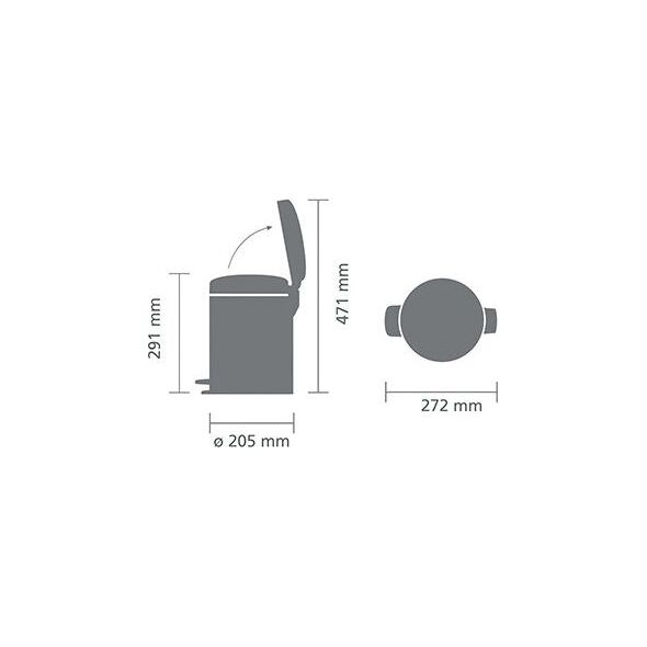 Kosz na śmieci Brabantia New Icon na pedał biały (22112065)