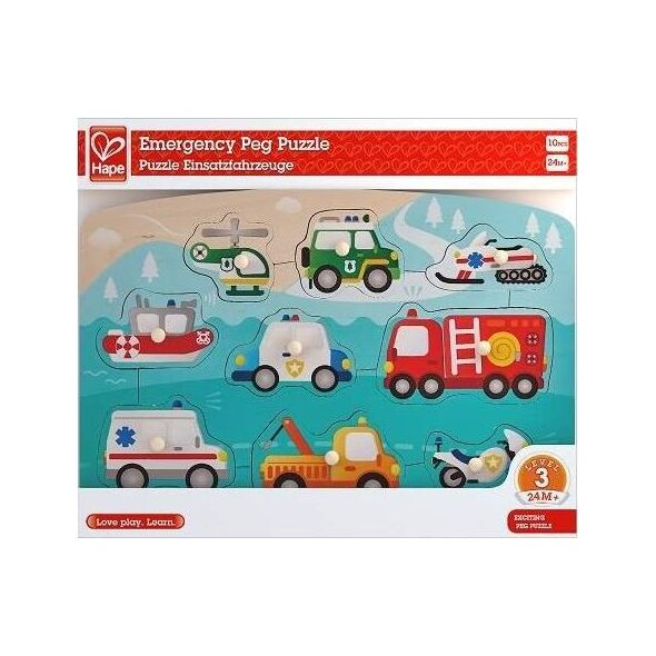 Hape Układanka drewniana pojazdy ratunkowe (GXP-704184)