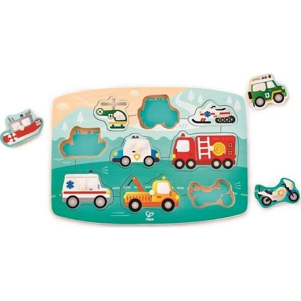 Hape Układanka drewniana pojazdy ratunkowe (GXP-704184)