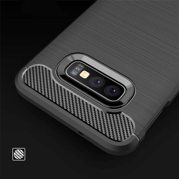 Hurtel Carbon Case elastyczne etui pokrowiec Samsung Galaxy S10e niebieski uniwersalny