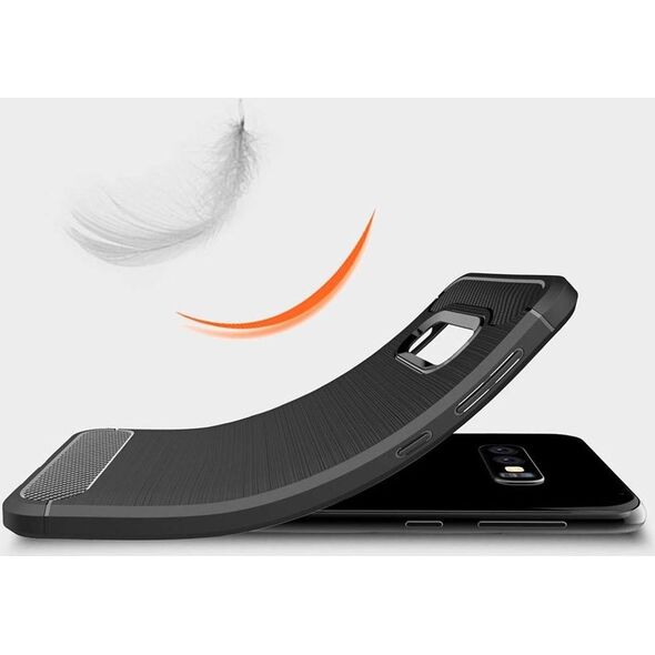 Hurtel Carbon Case elastyczne etui pokrowiec Samsung Galaxy S10e niebieski uniwersalny