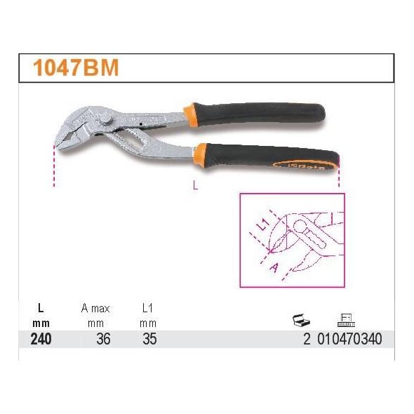 Beta Tools Szczypce nastawne Beta Quality 1047BM