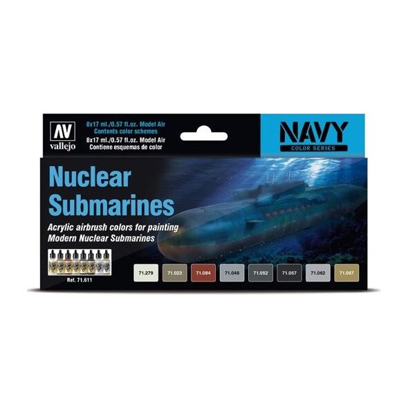 Vallejo Nuclears Submarines zestaw farb Vallejo 71611 uniwersalny