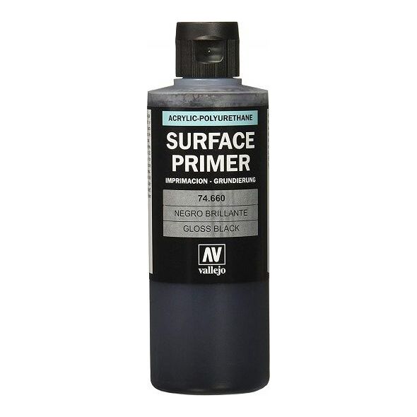 Vallejo Gloss Black 200 ml. Podkład Akrylowy Vallejo Surface Primer uniwersalny