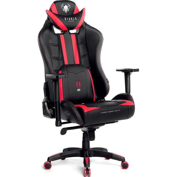 Fotel Diablo Chairs X-RAY King Size XL Czarno-Czerwony