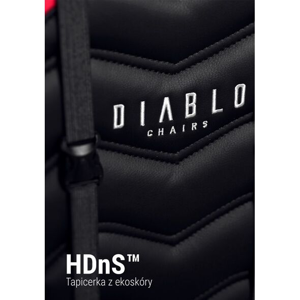 Fotel Diablo Chairs X-RAY King Size XL Czarno-Czerwony