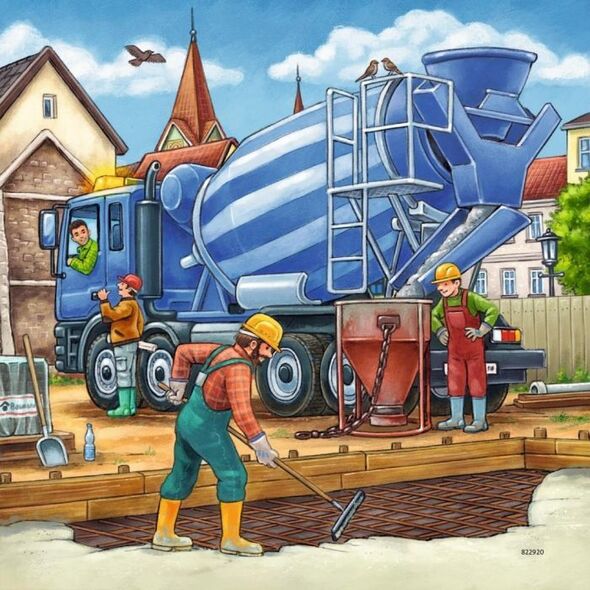 Ravensburger Puzzle 3x49  - Duże maszyny budowlane