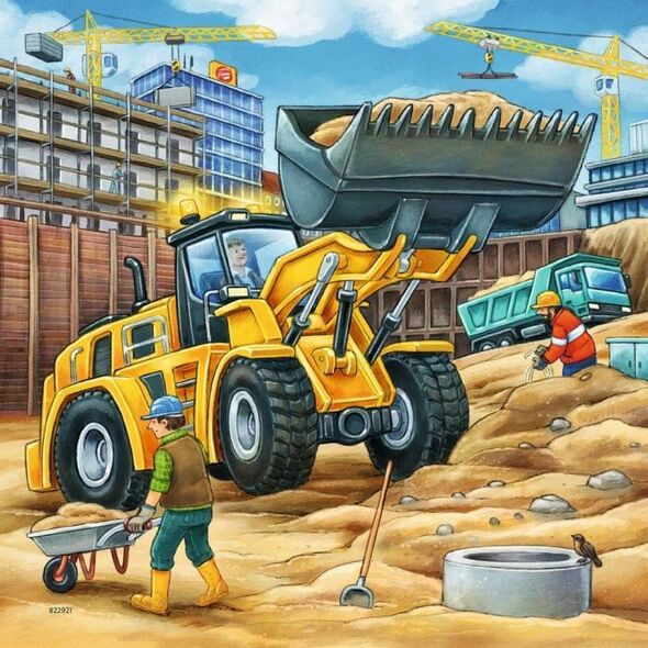 Ravensburger Puzzle 3x49  - Duże maszyny budowlane