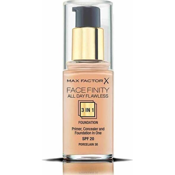 MAX FACTOR Podkład do twarzy Facefinity All Day Flawless 3in1 Foundation Spf20 30 Porcelain 30ml