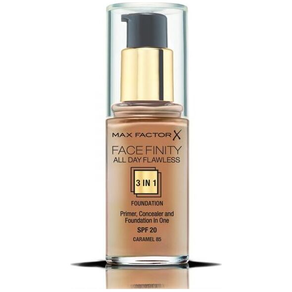 MAX FACTOR Podkład do twarzy Facefinity All Day Flawless 3in1 Foundation Spf20 85 Caramel 30ml