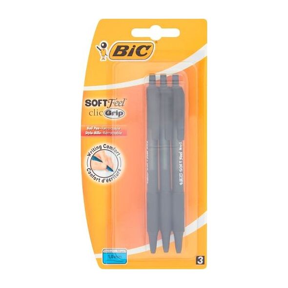 Bic Długopis czarny Soft feel bls 3 szt