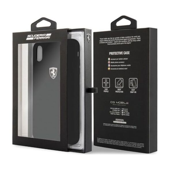 Ferrari Hardcase FEOSIHCI65BK iPhone Xs Max czarny/black Silicone Off track uniwersalny