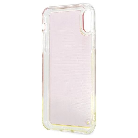 Guess Guess GUHCPXGLCPI iPhone X/Xs różowy /pink hard case California Glow in the dark uniwersalny