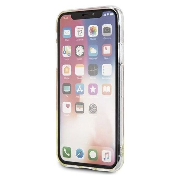 Guess Guess GUHCPXGLCPI iPhone X/Xs różowy /pink hard case California Glow in the dark uniwersalny