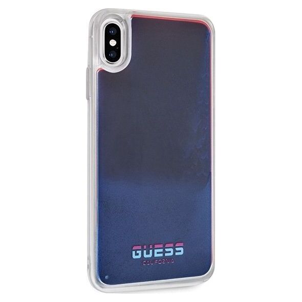 Guess Guess GUHCI65GLCRE iPhone Xs Max czerwo ny/red hard case California Glow in the dark uniwersalny