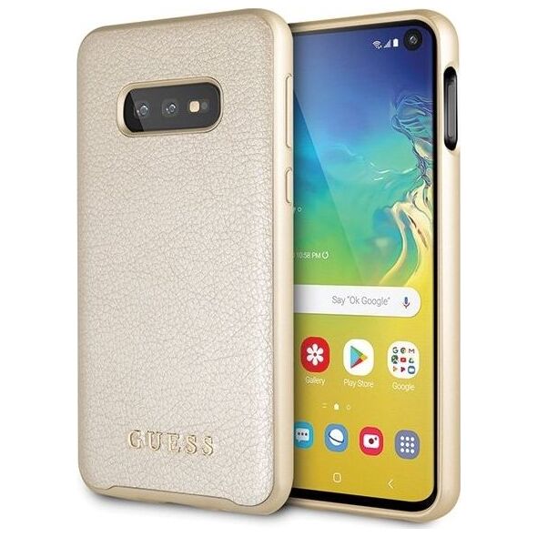 Guess Guess GUHCS10LIGLGO S10e G970 złoty /gold hard case Iridescent uniwersalny