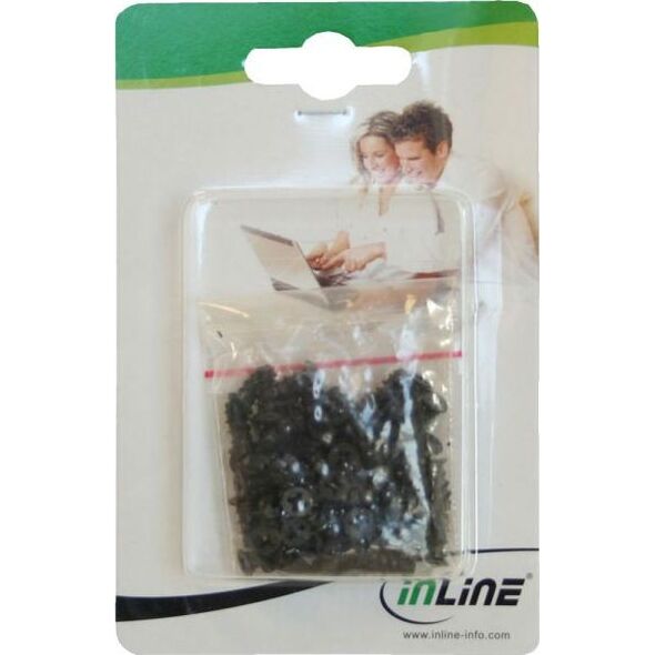InLine Śruby do wentylatorów 5x10mm czarne 50 sztuk (33371D)