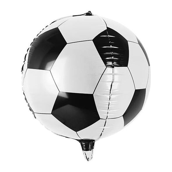 Party Deco Balon foliowy, piłka nożna, biało-czarny, 40 cm uniwersalny