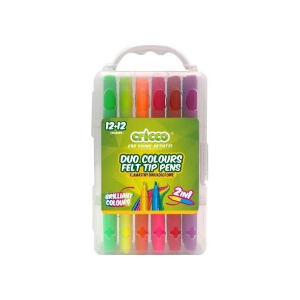 Cricco Flamastry dwustronne 24 kolory