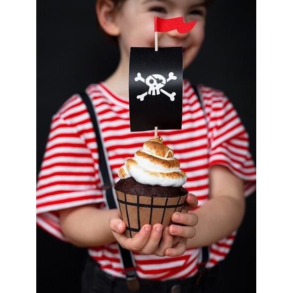 Party Deco Zestaw do muffinek Piraci, mix, 6 szt. uniwersalny