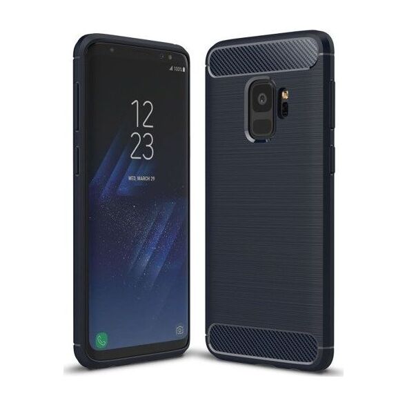 CASE ETUI CARBON LUX NIEBIESKI SAMSUNG GALAXY J4 2018 standard