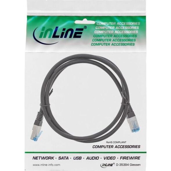 InLine InLine Kabel sieciowy Patch Cat.6A, S/FTP, PE outdoor, czarny, 3m