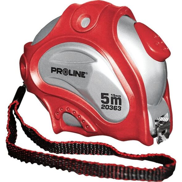 Pro-Line miara zwijana 5m x 19mm dwustronna, biała, magnetyczna (20365)