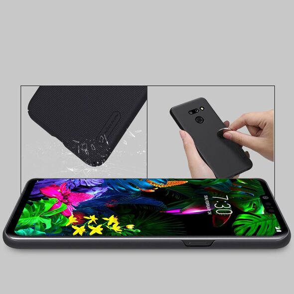 Nillkin Etui Nillkin Frosted Shield LG G8 ThinQ - Black uniwersalny