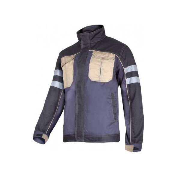 Lahti Pro Bluza Szaro-czarno-beżowa z Pasami Odblaskowymi 3XL (L4040806)