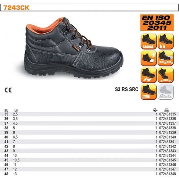 Beta Tools Trzewiki Robocze Skórzane S3 45 (BE 7243CK/45)