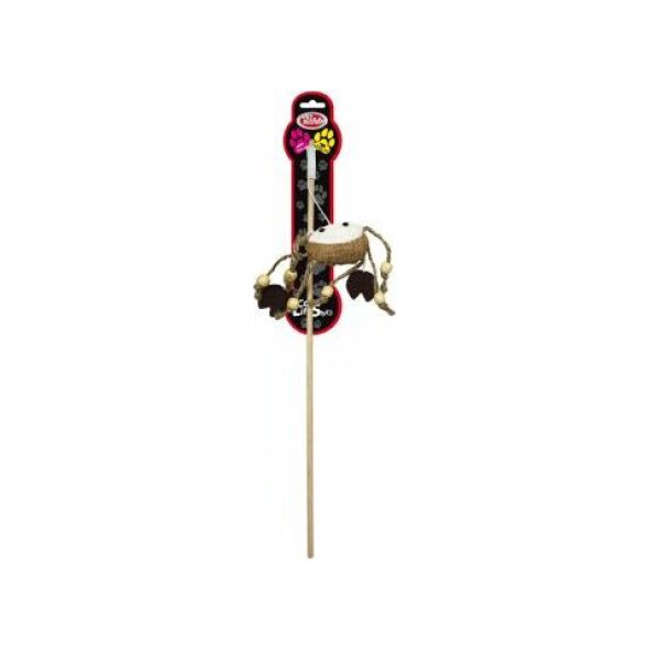 Aqua Nova PETNOVA ZABAWKA D/KOTA WEDKA Z KRABEM 40CM CAT-ROD-WOOD-2 4239