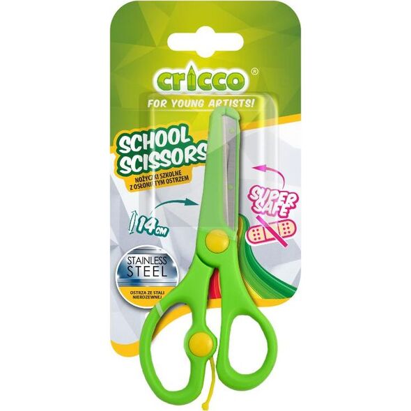 Cricco Nożyczki szkolne z osłoniętym ostrzem 14cm CRICCO