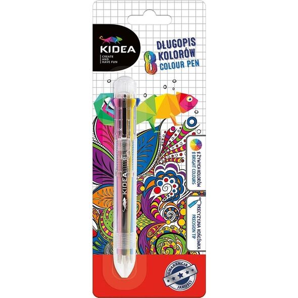 Derform Długopis 8 kolorów KIDEA