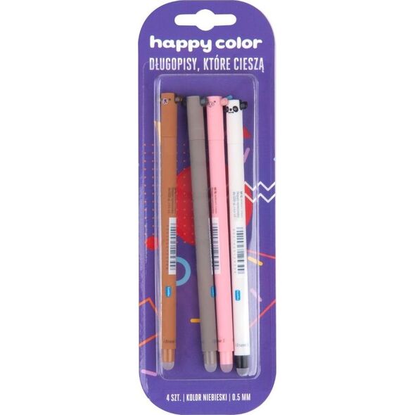 Happy Color Długopis usuwalny Uszaki niebieski 4 sztHAPPY COLO