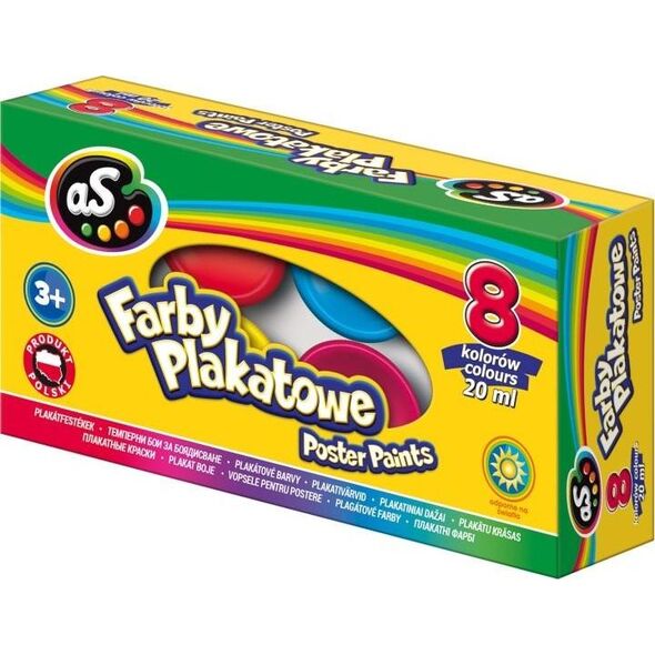 Astra Farby plakatowe 8 kolorów 20ml AS