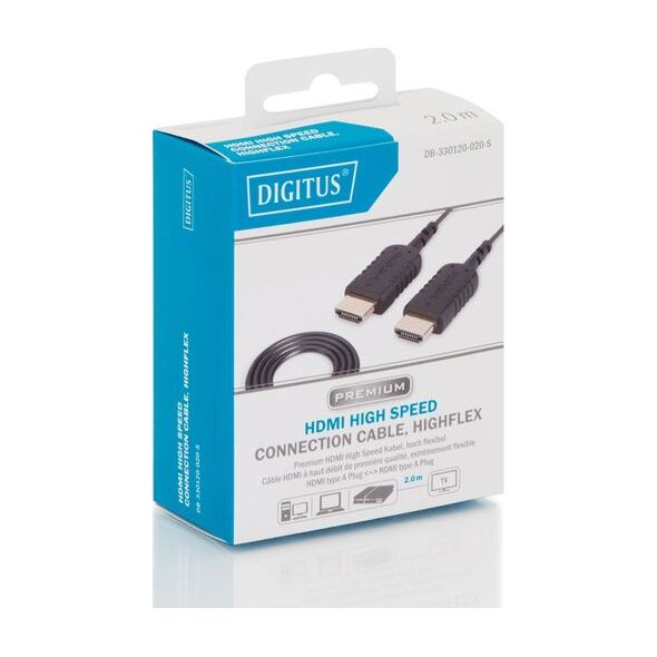 Kabel Digitus HDMI - HDMI 2m czarny (DB-330120-020-S)